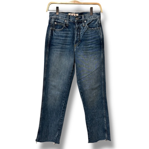AMO Denim Loverboy High Waist Straight Leg Jeans in Loved Wash Size 24 - Picture 2 of 7